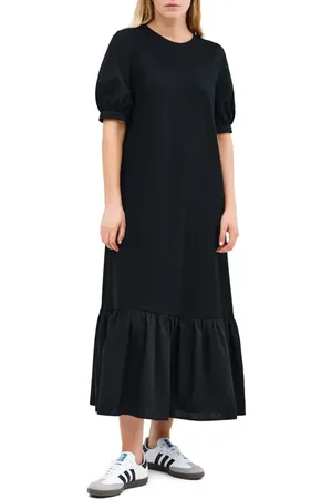 Marcella Olivia Mixed Media Midi Dress in at Nordstrom, Size X-Small