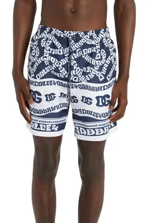 Dolce & Gabbana Marina Print Swim Trunks in at Nordstrom, Size 5