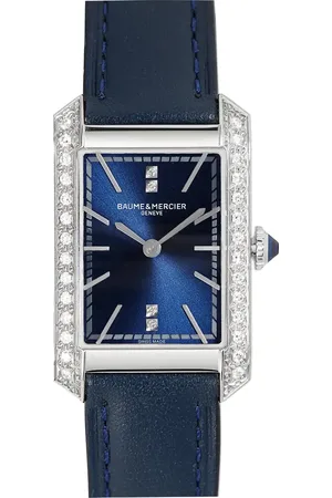 Baume & Mercier Hampton Diamond Leather Strap Watch, 35mm in at Nordstrom