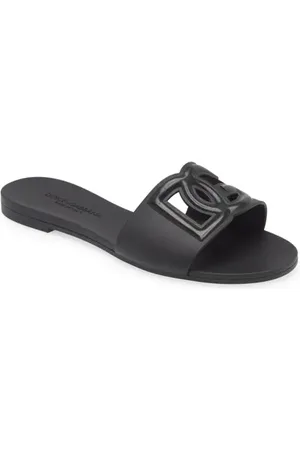 Dolce & Gabbana Bianca Interlock Slide Sandal in at Nordstrom, Size 8Us