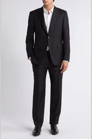 CANALI Solid Wool Suit in at Nordstrom, Size 44 Us