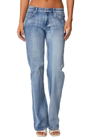 Edikted Low Rise Bootcut Jeans in at Nordstrom, Size Small