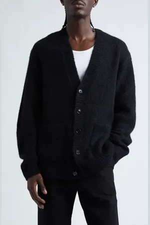 DRIES VAN NOTEN Mounia Oversize Alpaca & Merino Wool V-Neck Rib Cardigan in at Nordstrom, Size Small
