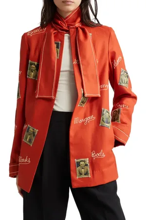 BODE Alumni Embroidered Wool Blend Jacket in at Nordstrom, Size Small