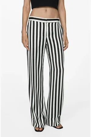 MANGO Stripe Straight Leg Pants in at Nordstrom, Size 4