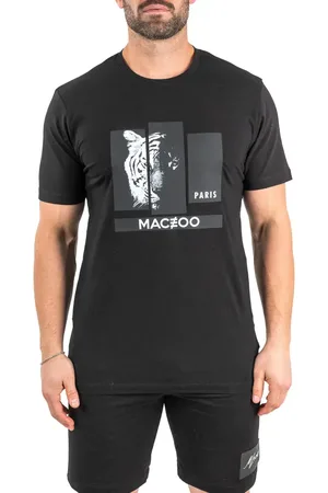Maceoo Tiger Collage Cotton Graphic T-Shirt in at Nordstrom, Size 7