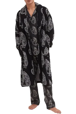Desmond & Dempsey Print Cotton Terry Cloth Robe in at Nordstrom, Size Small