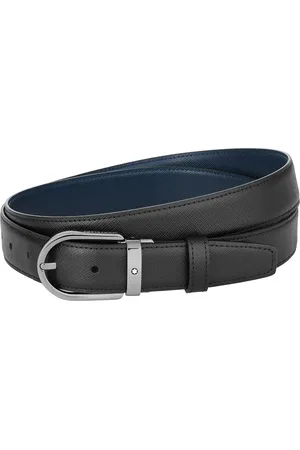 Montblanc Horseshoe Buckle Reversible Leather Belt in at Nordstrom