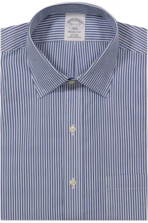 Brooks Brothers Candy Stripe Non-Iron Regent Fit Dress Shirt in at Nordstrom, Size 17.5 - 34