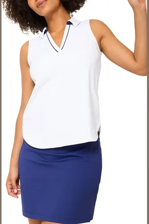 Tommy Bahama Aubrey Piped Sleeveless Performance Polo in at Nordstrom, Size Medium