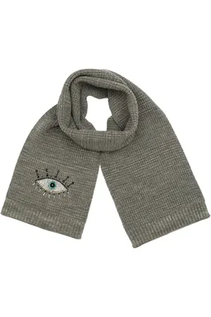 Kurt Geiger Evil Eye Crystal Embellished Scarf in at Nordstrom
