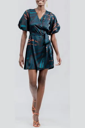 Diarrablu Yali Jacquard Wrap Minidress in at Nordstrom, Size X-Large