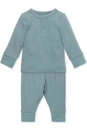 Mori Rib Fitted Two-Piece Pajamas in at Nordstrom, Size 0-3M
