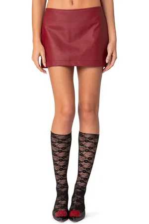 Edikted Aster Faux Leather Miniskirt in at Nordstrom, Size X-Small