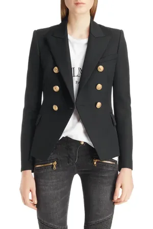 Balmain Double Breasted Wool Blazer in at Nordstrom, Size 2 Us
