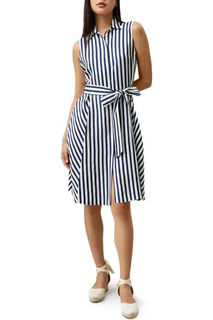 Lilysilk Silk Striped Sleeveless Dress in at Nordstrom, Size 4