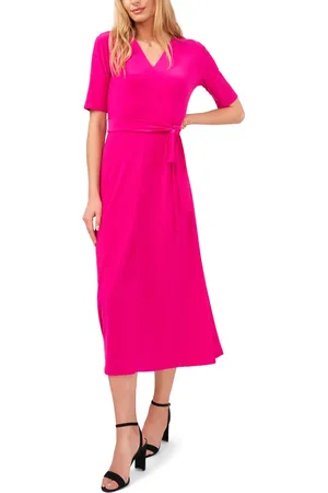 Chaussmoi Tie Waist Midi Dress in at Nordstrom, Size Small
