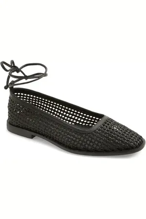 KAANAS Nana Woven Ankle Wrap Ballet Flat in at Nordstrom, Size 9