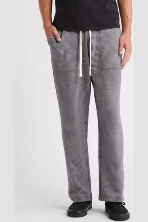Saks Fifth Avenue Houndstooth Jacquare Cotton Blend Knit Drawstring Pants in at Nordstrom, Size Small
