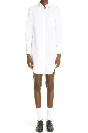 Thom Browne Long Sleeve Oxford Shirtdress in at Nordstrom, Size 0 Us