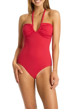 SEA LEVEL Essentials Halter One-Piece Swimsuit in at Nordstrom, Size 12 Us