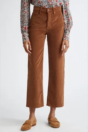 VERONICA BEARD Crosbie High Waist Wide Straight Leg Corduroy Pants in at Nordstrom, Size 27