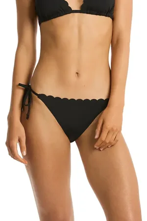 SEA LEVEL Scalloped Side Tie Bikini Bottoms in at Nordstrom, Size 4 Us