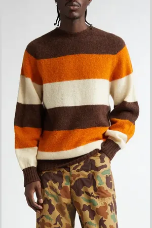 Beams Shaggy Stripe Wool Crewneck Sweater in at Nordstrom, Size Small