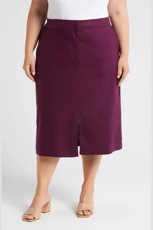 UNIVERSAL STANDARD Wooster Linen Blend Pencil Skirt in at Nordstrom, Size Xl