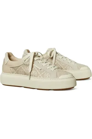 Tory Burch T Monogram Ladybug Sneaker in Birch /New Cream /Calcare at Nordstrom, Size 7