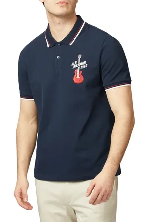 Ben Sherman Logo Embroidery Tipped Polo in at Nordstrom, Size Large