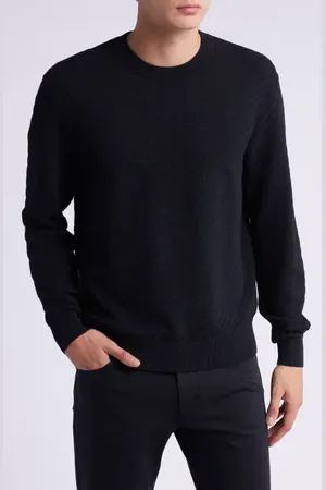 Cuts Riviera Textured Cotton Blend Crewneck Sweater in at Nordstrom, Size Xx-Large