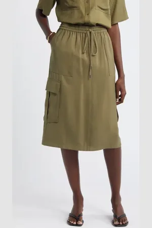 Nordstrom Drawstring Waist Utility Skirt in at , Size Xx-Small