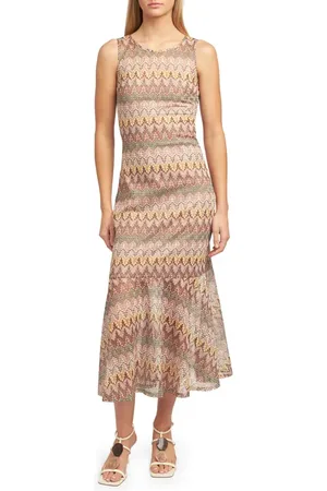 En Saison Joanne Chevron Sleeveless Maxi Dress in at Nordstrom, Size Large