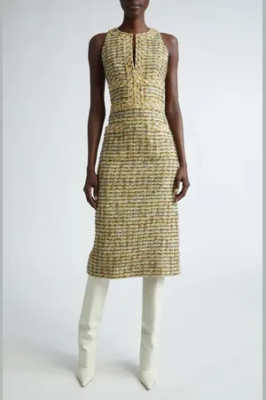 ST. JOHN Sleeveless Metallic Tweed Sheath Dress in at Nordstrom, Size 6