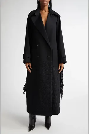Diotima Fringe Trim Wool Walker Coat in at Nordstrom, Size 1