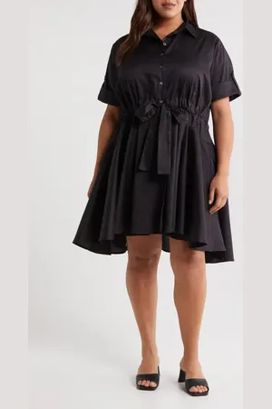 HARSHMAN Meadow Drawstring Waist Shirtdress in at Nordstrom, Size 1X