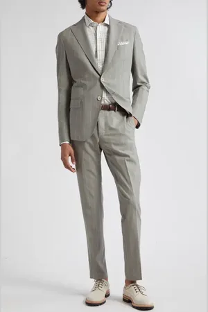 ELEVENTY Pinstripe Stretch Wool Blend Suit in at Nordstrom, Size 40 Us