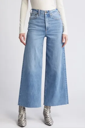 RAG&BONE Flexi Sofie Raw Hem High Waist Wide Leg Jeans in at Nordstrom, Size 33