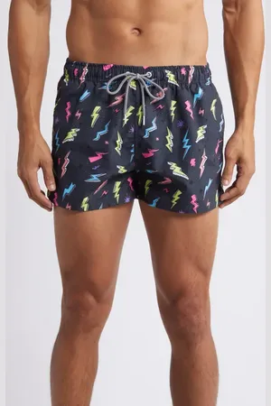 BOARDIES Zaps Neon Shortie Swim Trunks in at Nordstrom, Size Large