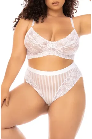 Mapalé Lace Underwire Bra & Panties Set in at Nordstrom, Size 1X