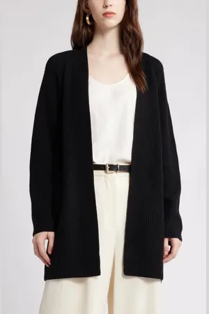 Nordstrom Rib Long Cardigan in at , Size X-Small