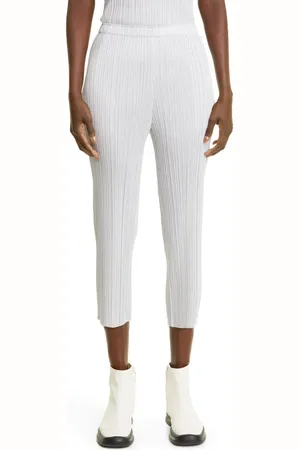 PLEATS PLEASE ISSEY MIYAKE Pleated Crop Skinny Pants in at Nordstrom, Size 2