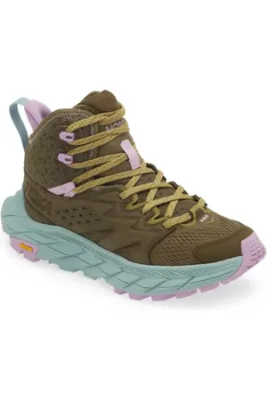 Hoka One One Anacapa Breeze Aero Mid Breathable Trail Running Shoe in Dark Olive /Agave at Nordstrom, Size 5