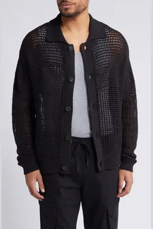 Frame Mixed Open Stitch Cotton Cardigan in at Nordstrom, Size Medium
