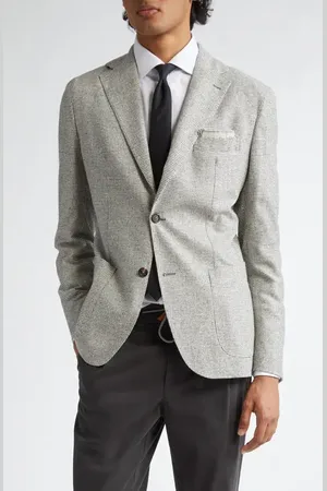 ELEVENTY Houndstooth Wool & Cashmere Sport Coat in at Nordstrom, Size 36 Us