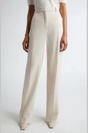 Max Mara Quasar Virgin Wool Gabardine Wide Leg Pants in at Nordstrom, Size 0