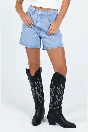 Princess Polly The Swalla Denim Shorts in at Nordstrom, Size 6