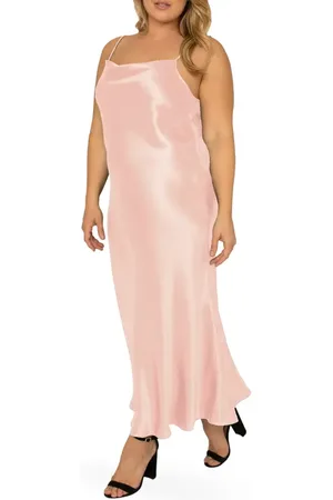 Standards & Practices Cowl Neck Satin Slipdress in at Nordstrom, Size 2X