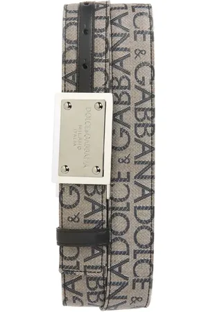Dolce & Gabbana Logo Jacquard Coated Canvas Belt in at Nordstrom, Size 85 Eu